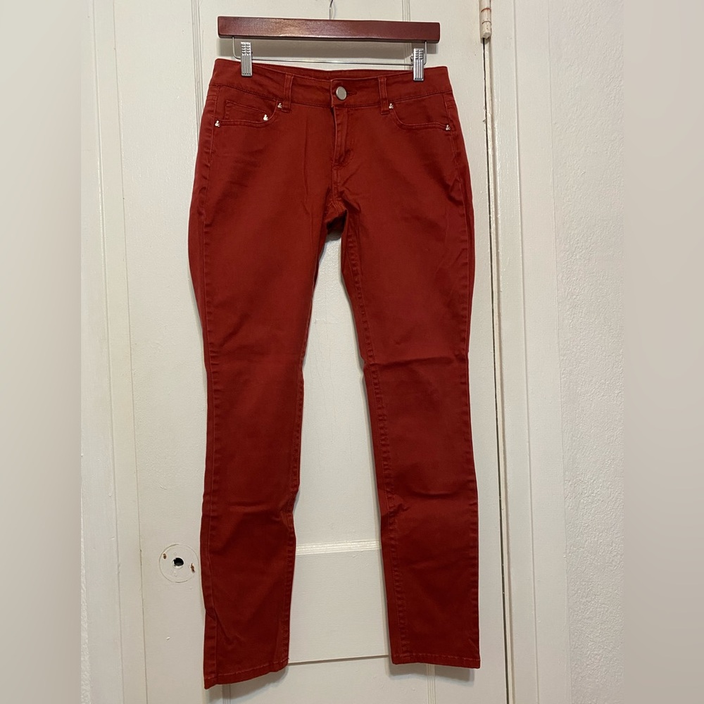 Rocks & Indigo Women’s Burgundy Cotton Stretch Skinny Jeans Sz 6